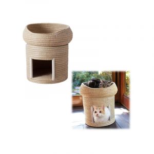 Doggyman Japanese Woven Bunk Bed For Cat