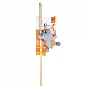 Barkbutler Fofos Cat Wand Toy Elephant