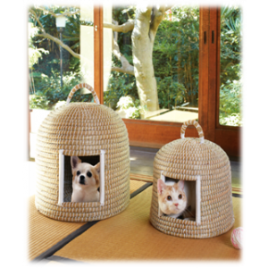 Doggyman Japanese Woven Basket Bed For Cat