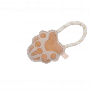 Guts and Glory Suede Canvas Dog Toy - Dog Footprint with cotton Jute Rope